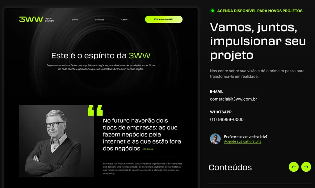 Website e contato 3WW