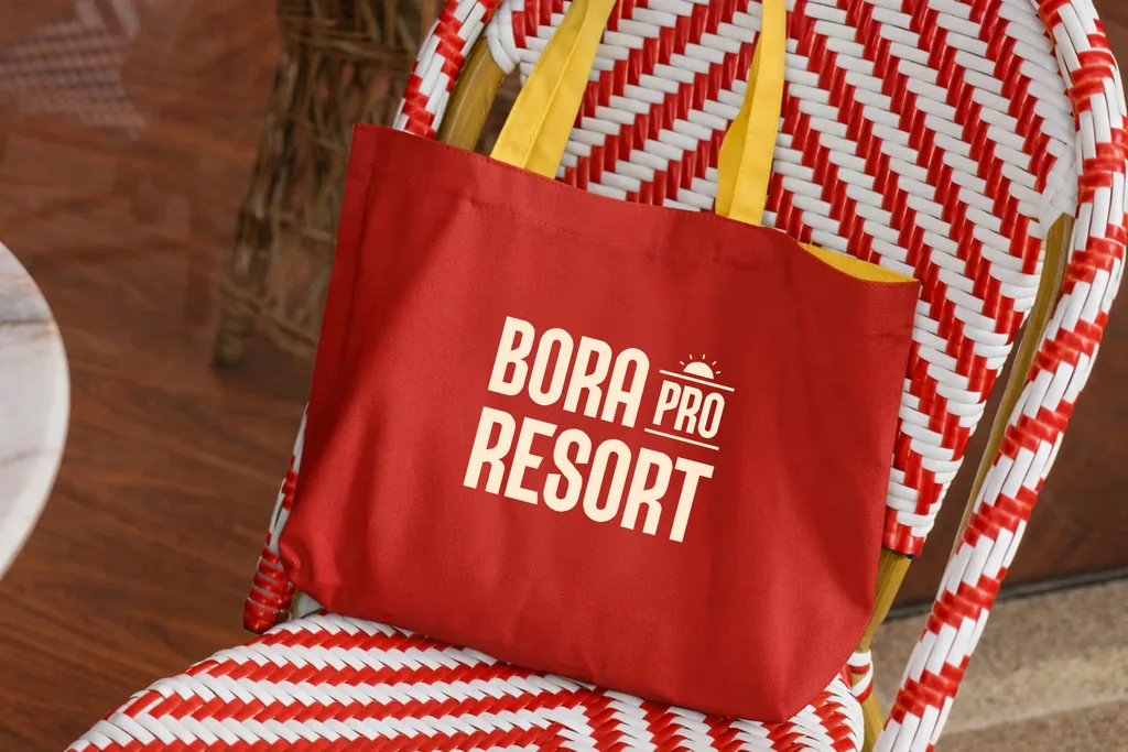 Ecobag Bora Pro Resort em cadeira de praia