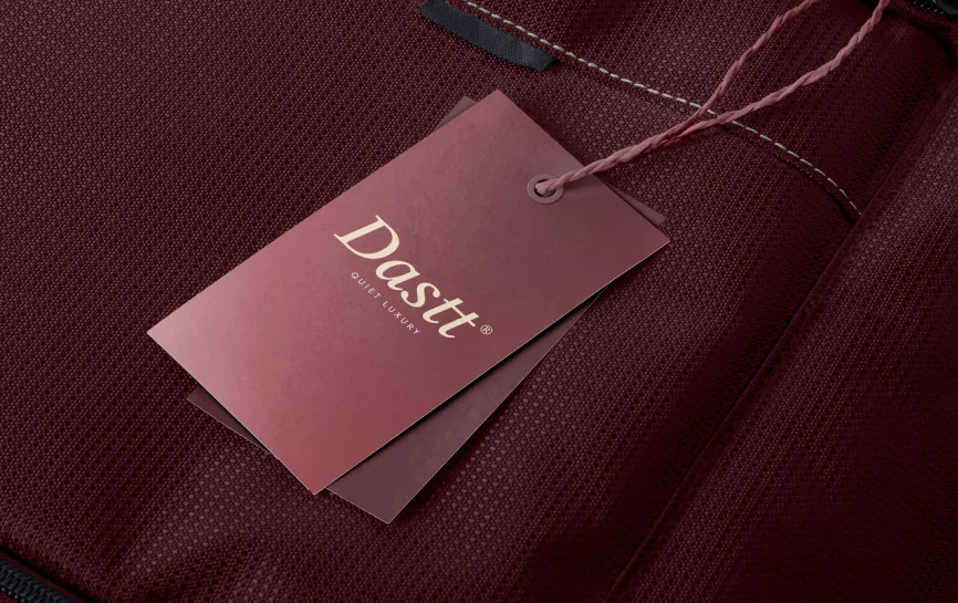 Hang tag Dastt em peça de roupa